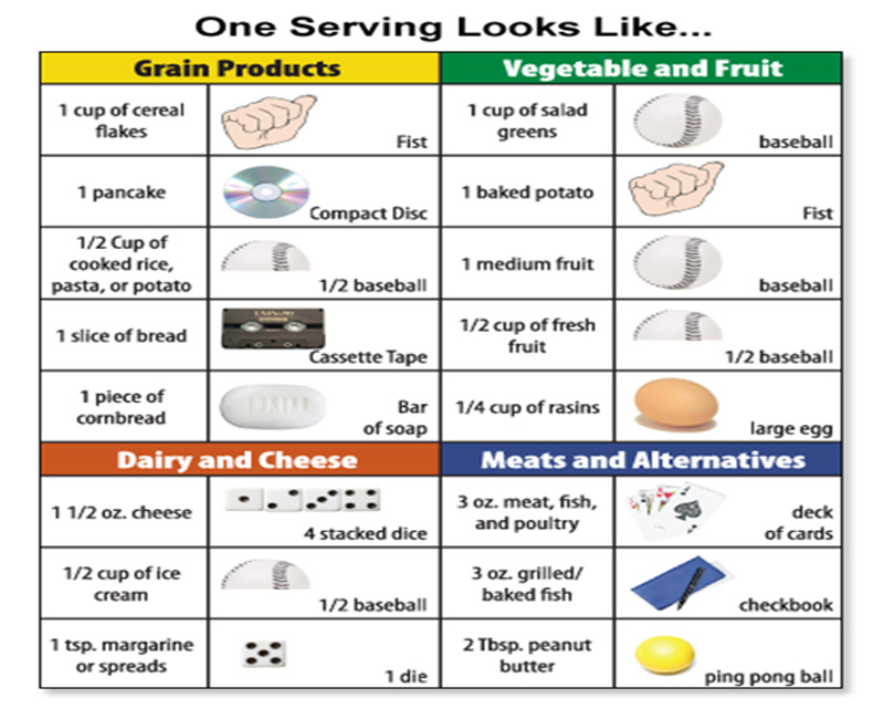 Food Portion Control Chart